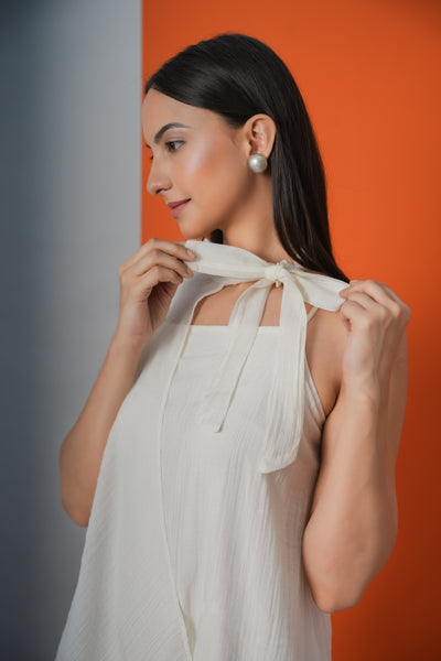 Hello Goddess Dress White