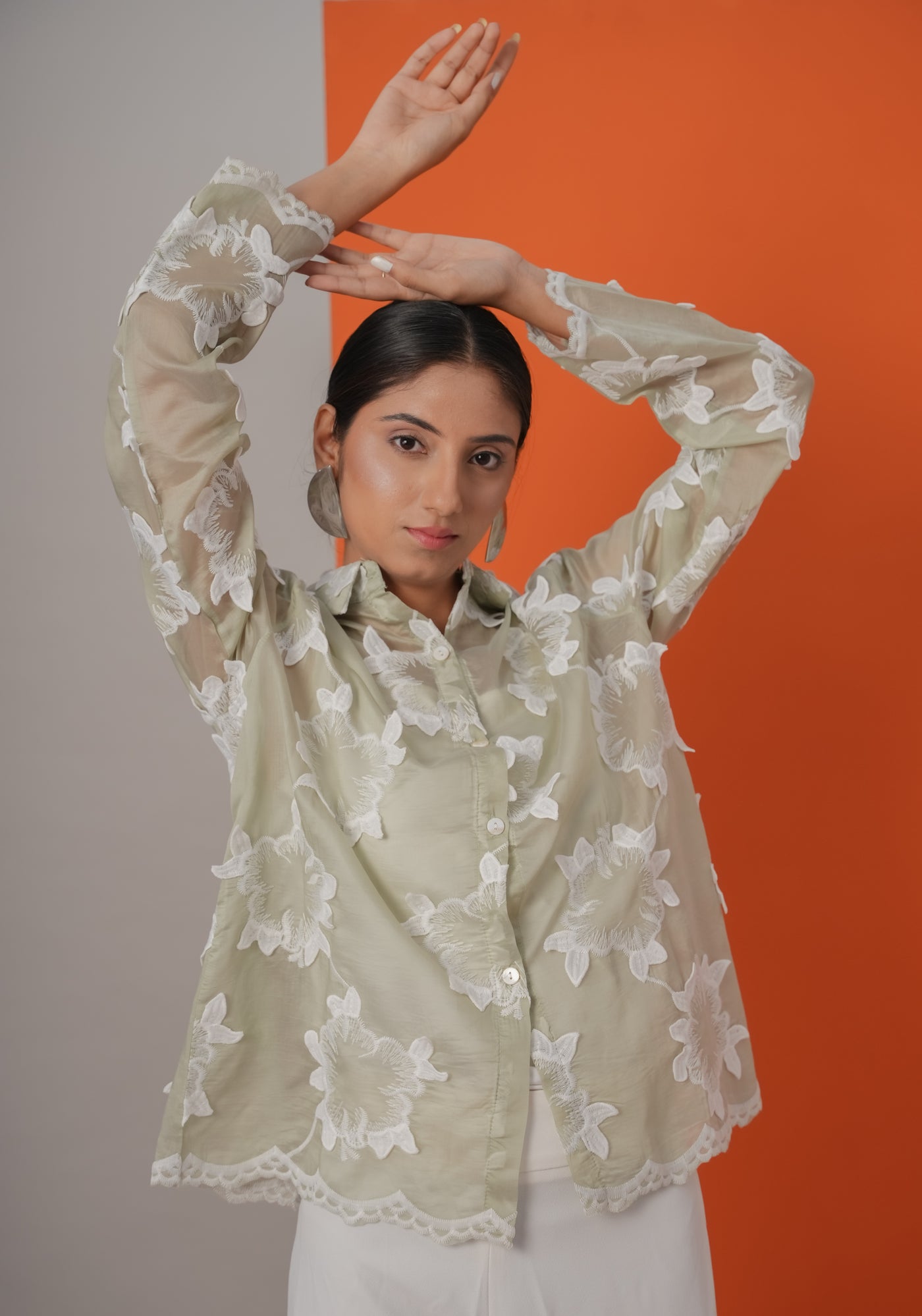 Wild Flower Shirt Green