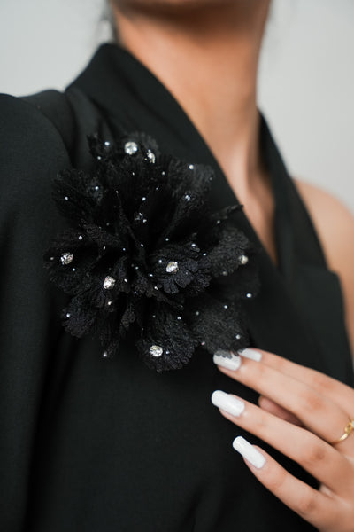 Dew Drop Brooch Black