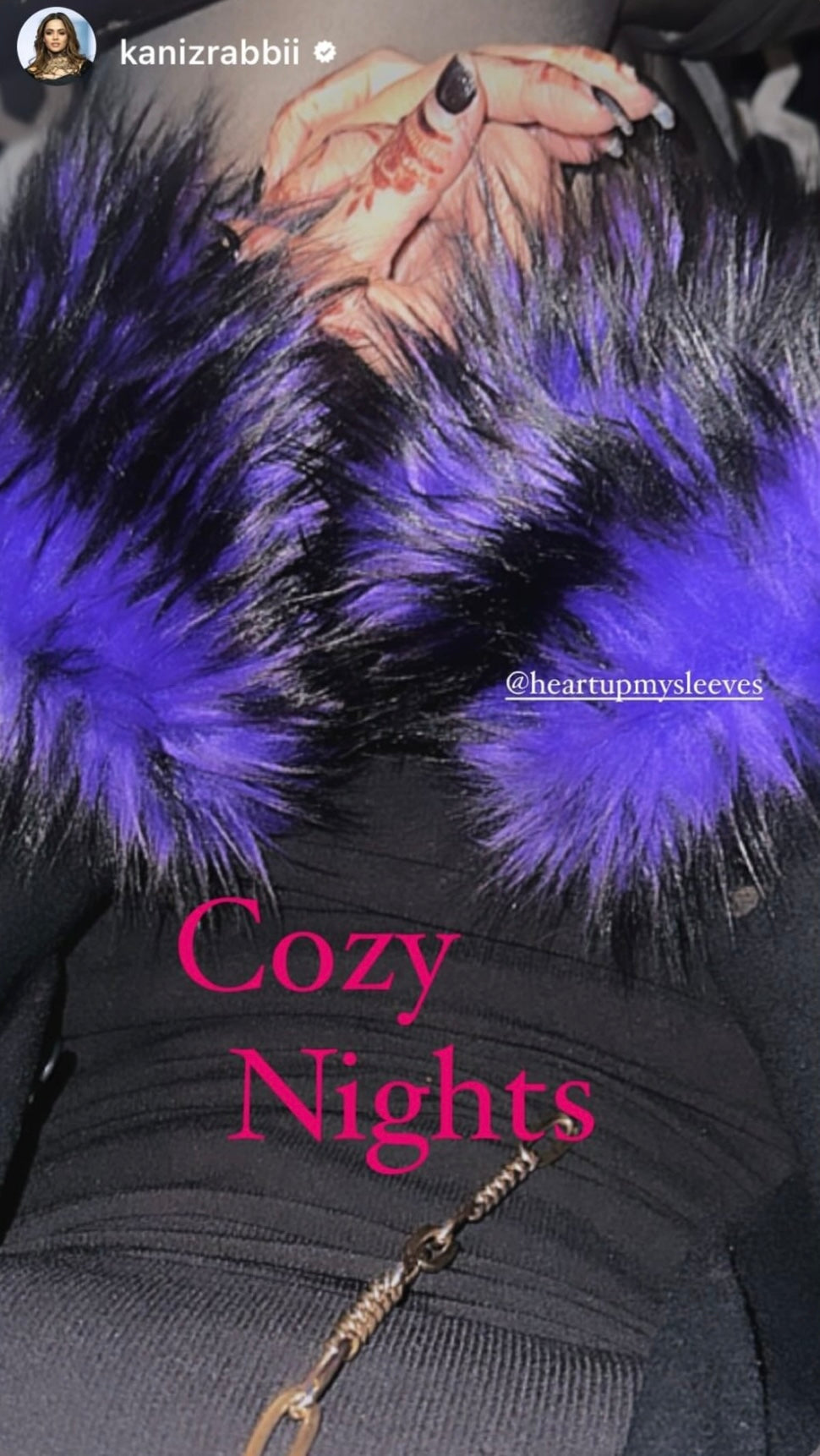 Purple Fur Cuffs