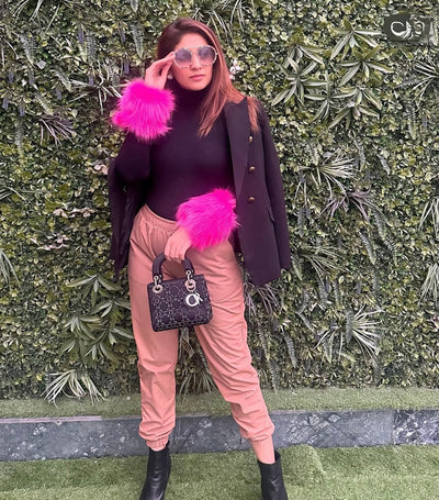 Pink Fur Cuff