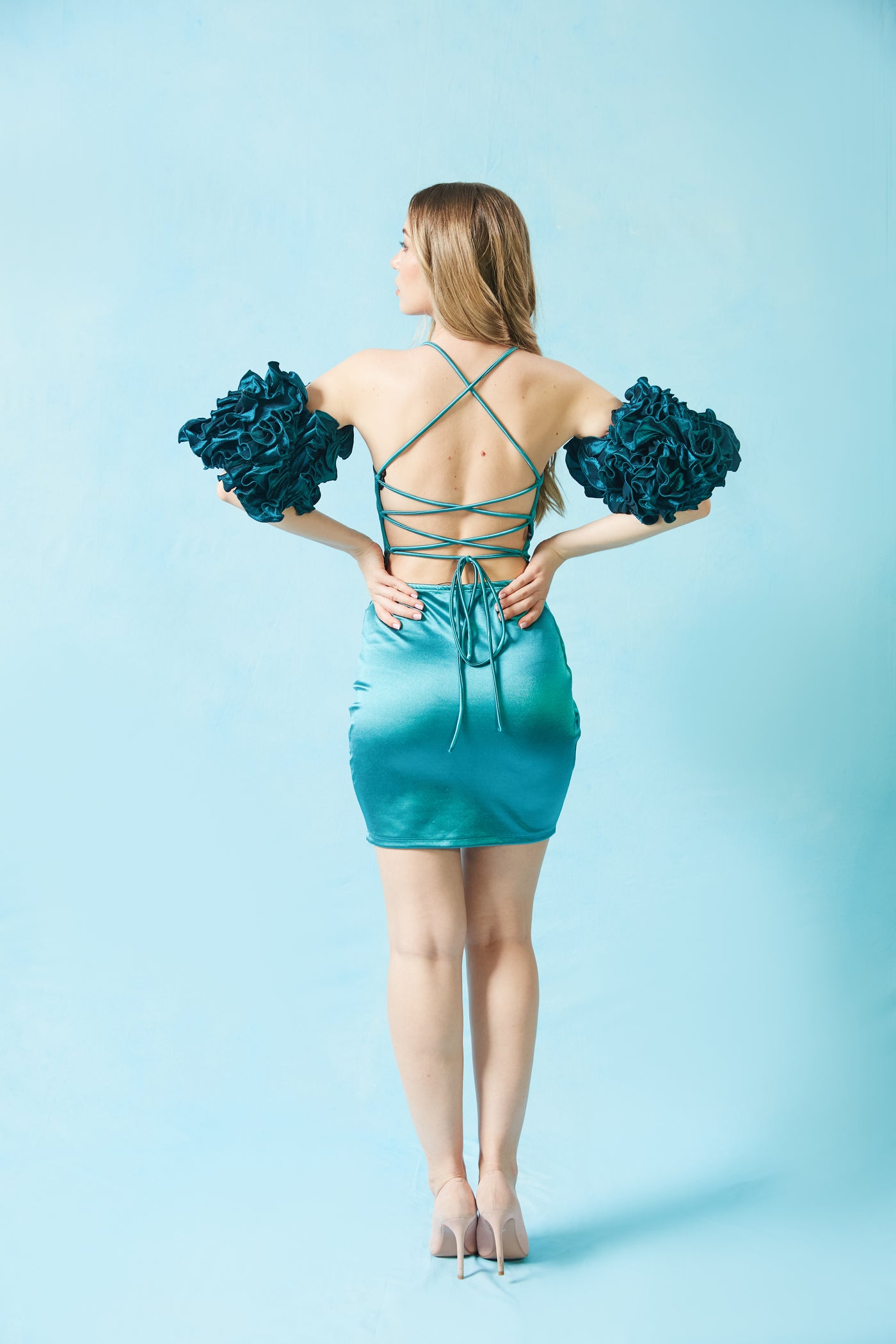 Teal Ruffle Sleeves (Limited Edition)